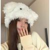 Cute Cartoon Big Eyes Puppy Hat Female Eyes Long Ears Thickened Pullover Hat Warm Plush Lei Feng Hat