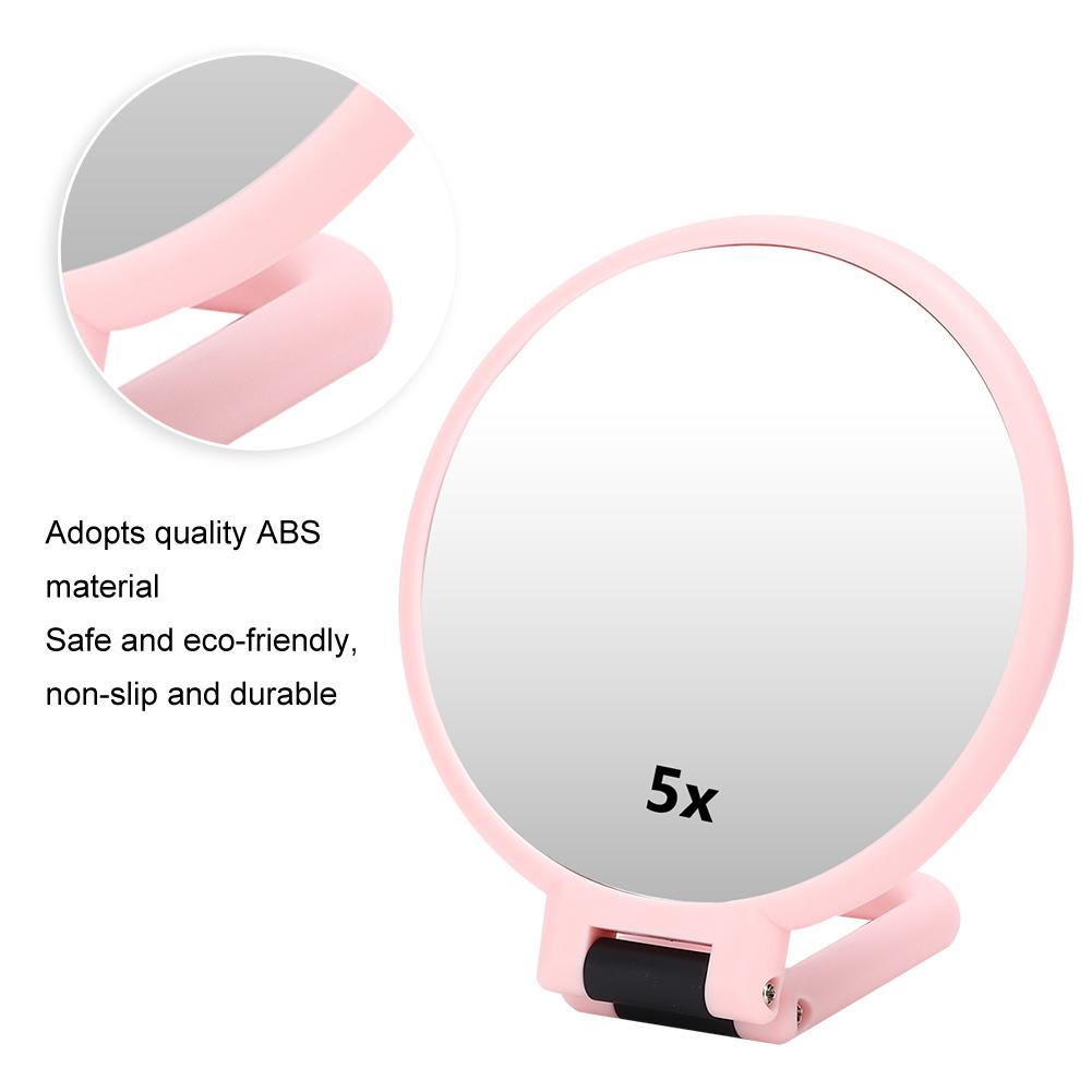 5X Magnifying Folding   Cosmetic Mirror Travel Portable Makeup Mirror