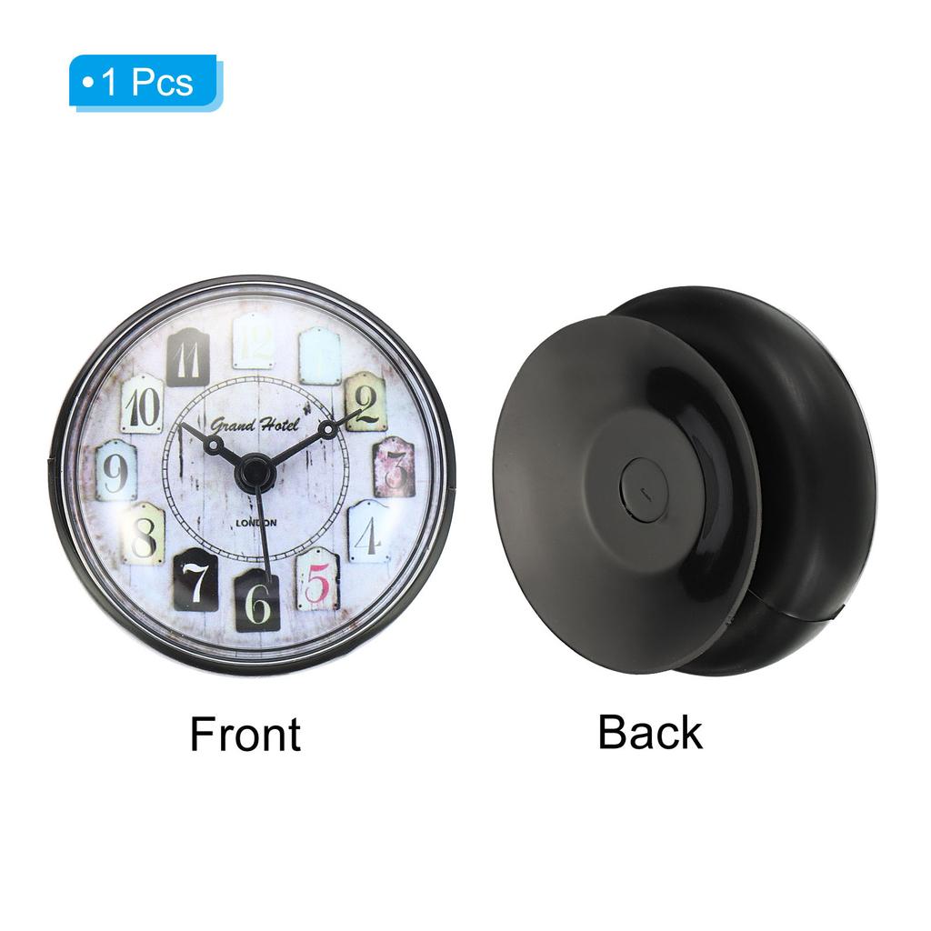 Uxcell 7.5cm Waterproof Mini Shower Clock Small Table Kitchen Living Bathroom Room Wall Clock Toilet Round Sucker Decor Art