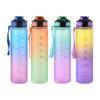 Gradient Color Large Capacity Bounce Lid Plastic Sports Water Bottle for Men and Women
