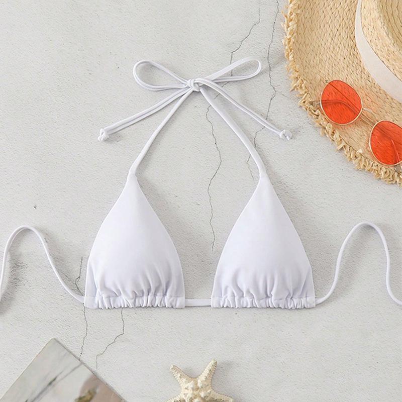 

2023 Европейский и американский однотонный трехточечный комплект бикини для женщин Medium