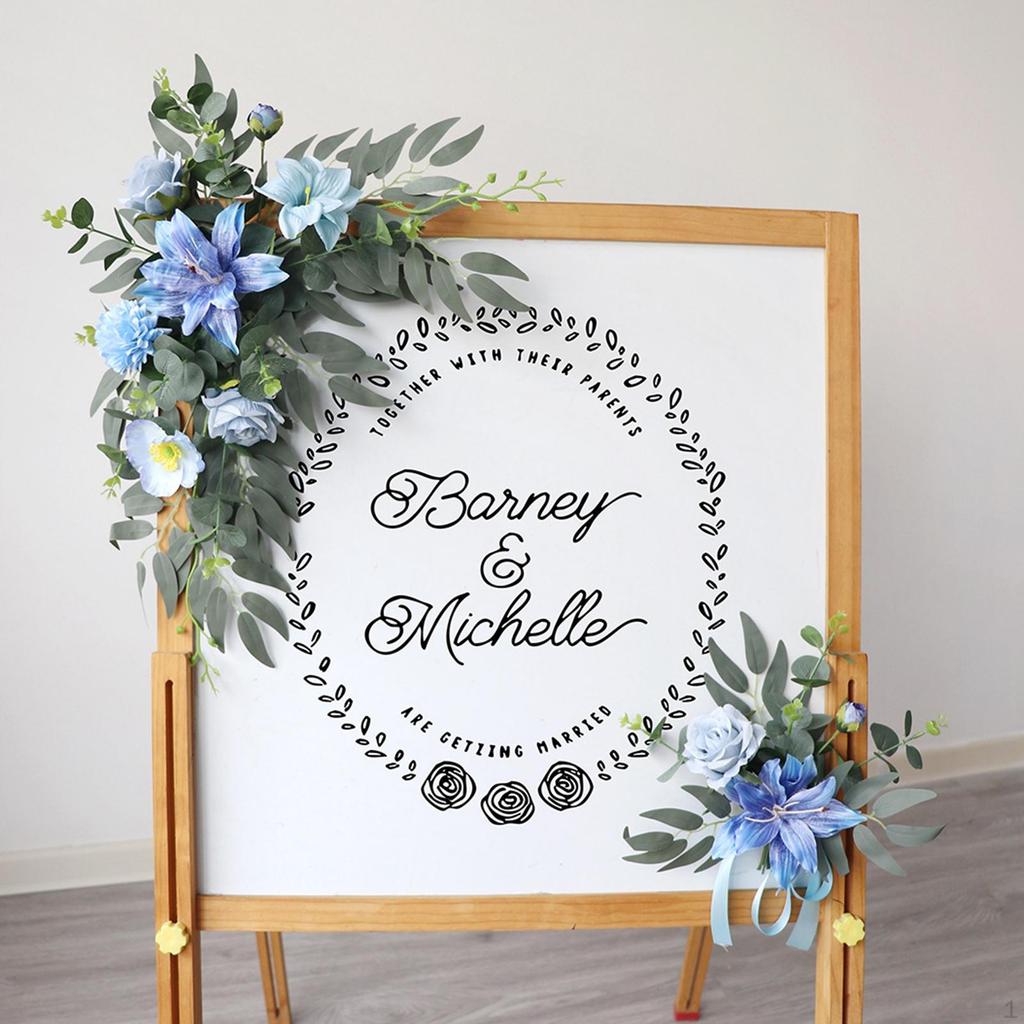 2 Pieces Wedding Arch Flowers Artificial Floral Swags Gifts Versatile Rustic Flower Arrangement