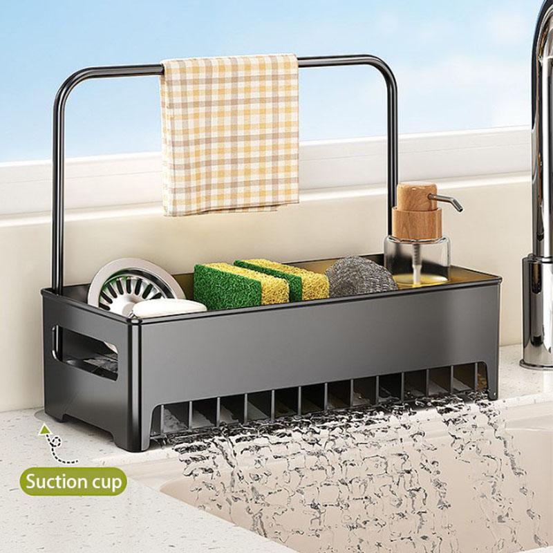 Household Storage Rack Rag Kitchen Drain Sink Sponge Shelf Faucet Dishwasher Sink Multi-function Storage Tool