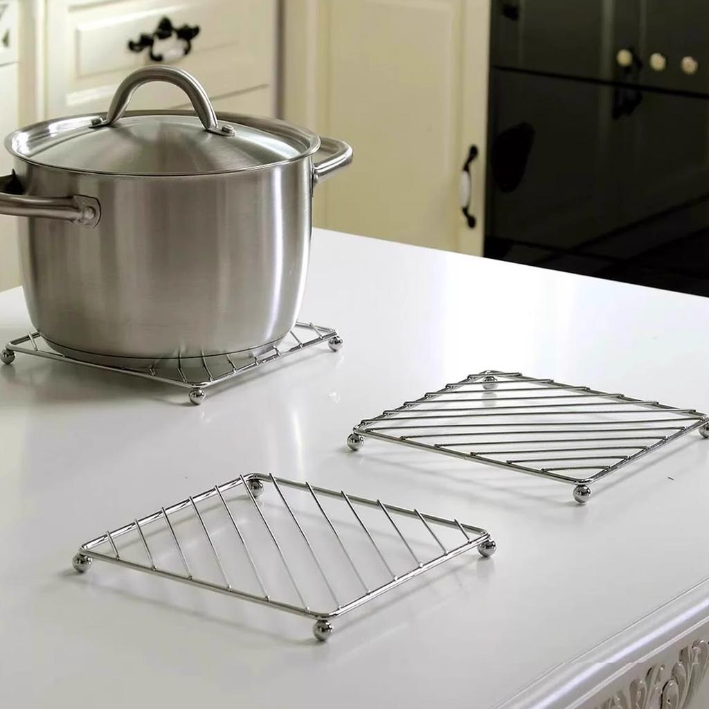Thickened Stainless Steel Pot Heat Insulation Pad for Kitchen Table Top