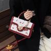 Bolso Cuadrado Cereza para Mujer Cuero PU Cereza Dulce Bolso Bandolera Correa Ajustable Sling Señoras Bolsos de Mano Pequeños para Exterior