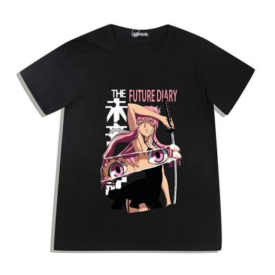 Camiseta Casual de Algodão Anime Diário do Futuro Yuno Agatsuma 2022 - Manga Curta Confortável