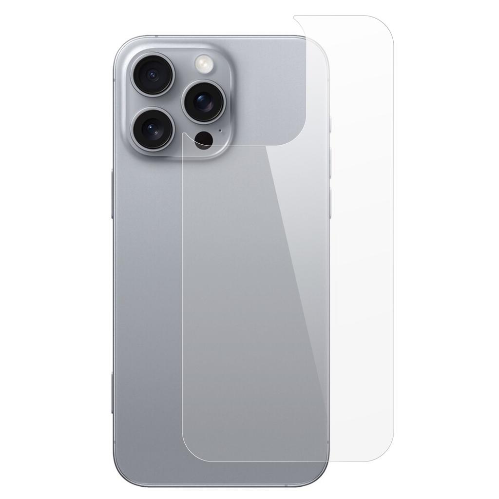 For iPhone 16 Pro Max Tempered Glass Phone Back Protector 0.3mm Arc Edge HD Clear Back Film