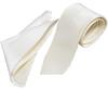 [Michiko London] Tie & Pocket Square Set, White, Formal, Wedding (02)