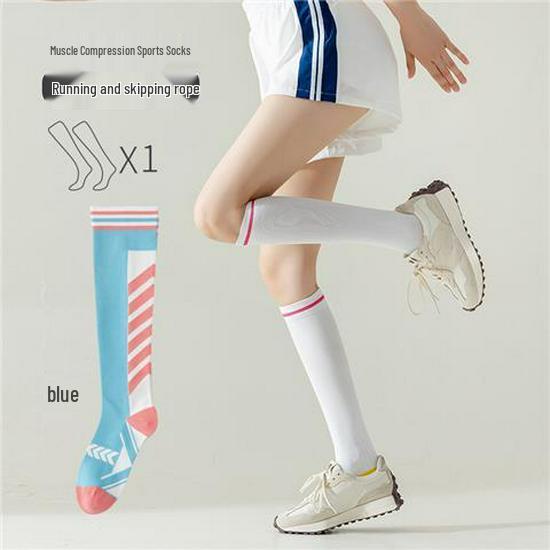 Damen Professionelle Überknie Sport-Socken für Fitness, Laufen und Seilspringen
