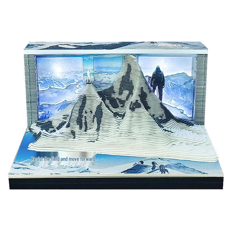 3D Stereoscopic Sticky Note Sculpture 2026 Calendar: Creative Tear-off Convenience Pad and Desktop Ornament