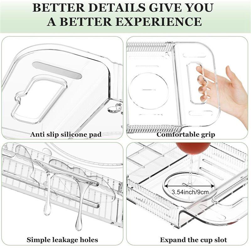 Acrylic Bath Caddy Drain Tray For Tub, Expandable Multifunctional Bathroom Organizer, Simple Bathtub Table Design