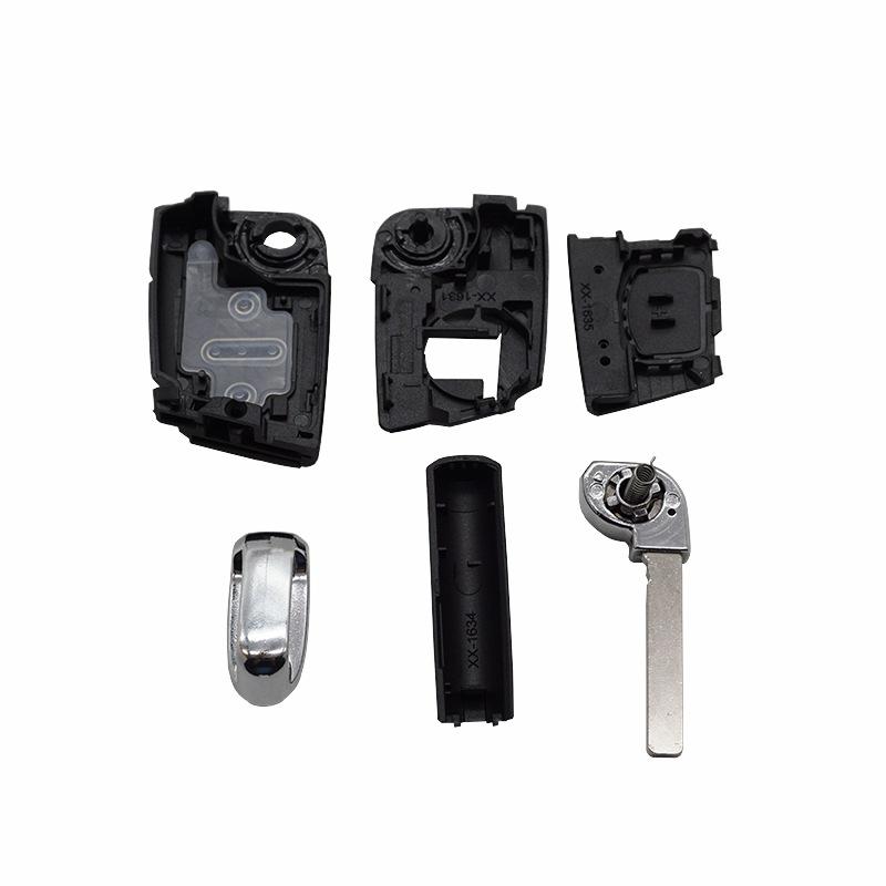 Compatible with Volkswagen 4-Button Golf 7, Lamando, Skoda, Sagitar Folding Key Shell (HU66/HU162).