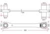 Suekage Tools SEK Reverse Ratchet Wrench x 4-in-1 13/14 17/19 RWG-4B