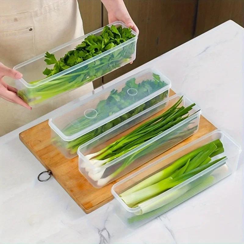 Clear Plastic Food Storage Containers Rectangular Reusable, Kitchen Organizer Box Set for Fridge Pantry Freezer, Meal Prep Lunch