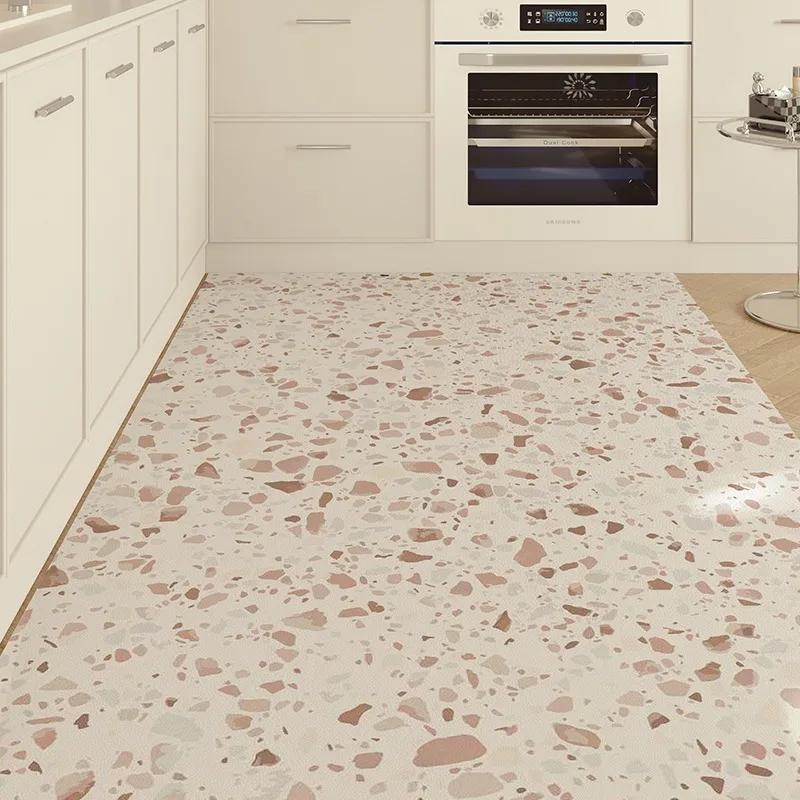 

Кухонный ковер Нескользящий Водонепроницаемый Коврик для пола из кожи Текстура под мрамор Цвет Большой размер Коврик из ПВХ Домашний декор Коврики для ног 1pc 50x80cm