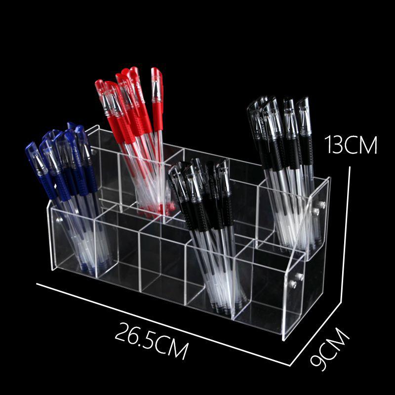 1-7 Tier Acrylic Pen Holder Stationery Store Storage Brush Case Display Stand Desktop Writing Pot Clear Writing Pencil Organiser