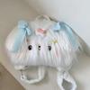 Long Haired Puppy Plush Backpack Dog Crossbody Bag  Casual Travel Kids Gift