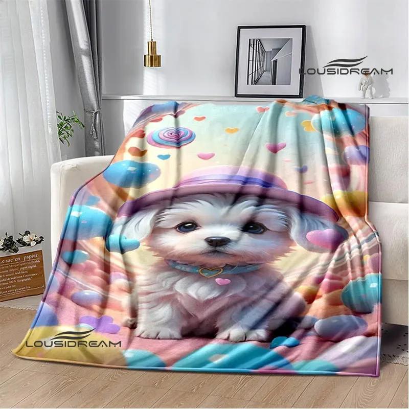 3D Cute dog printed blanket Flannel Warm blankets Soft and comfortable blanket bed linings cubre cama Birthday Gift