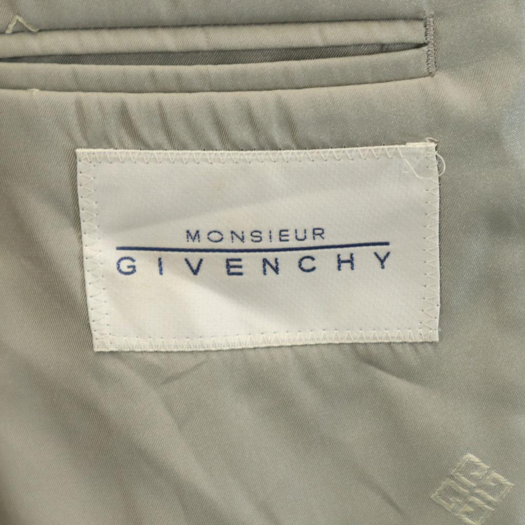GIVENCHY 90s Cashmere Blend Old Check Pattern tailored jacket gray Men's Used