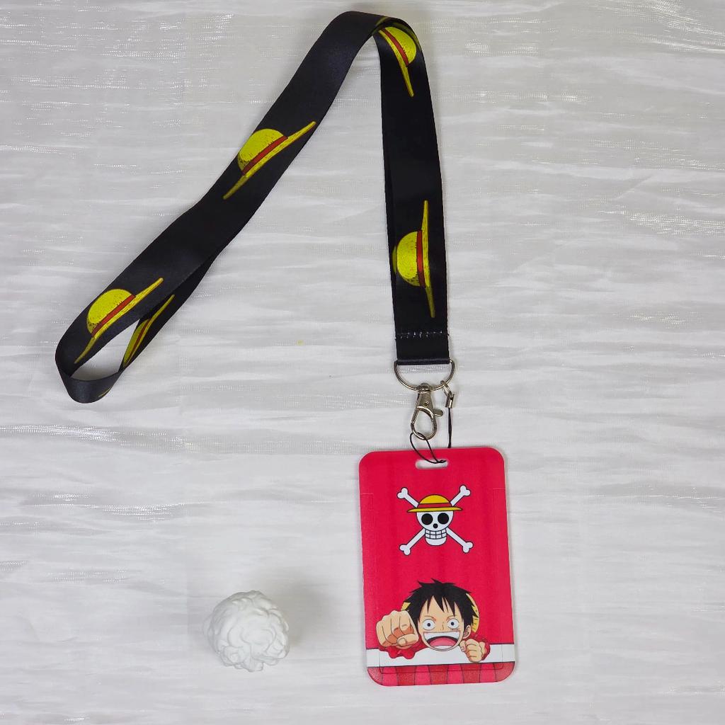 Anime Cartoon Credential Holder Keychains Neck Lanyard For Pass Card Anime Credit Card Holder Keychain Straps