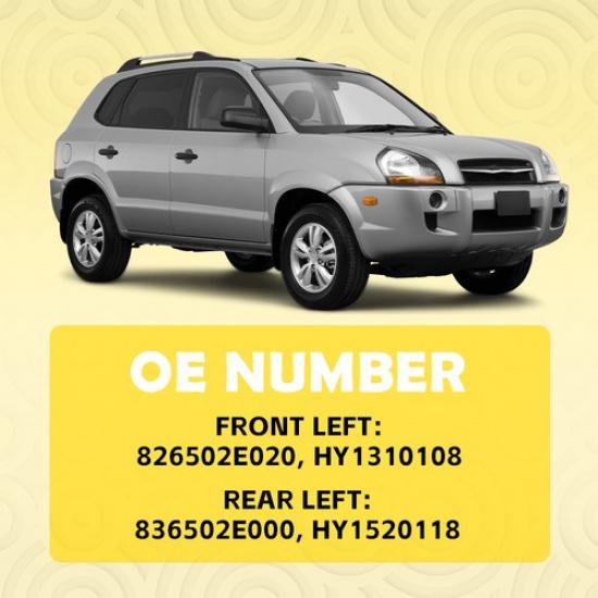 2x Vnější klika dveří zadní a přední pro Hyundai Tucson 2005-2009 Levá strana řidiče EXV