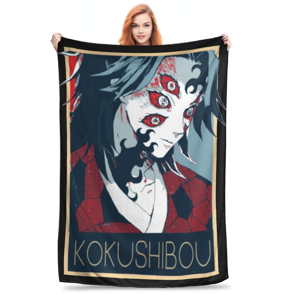 Kimetsu Demon Slayer Blankets Velvet Spring/Autumn Anime Kimetsu No Yaiba  Super Warm Throw Blankets for Bed Outdoor Rug Piece