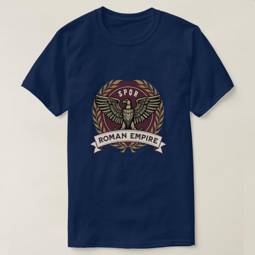 Roman Empire Symbol SPQR Roman Legions Ancient Rome TShirt 100 Cotton ONeck Short Sleeve Summer Casual Mens Tee Streetwear