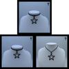 Gothic Minimalist Hollow Star Pendant Necklace With Cross Chain For Men And Women