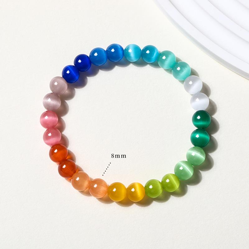 Aquamarine & White Crystal Beaded Bracelet: Fairy Summer Style for Girls, Sweet & Simple Fashion Hand Jewelry with a High-End Feel