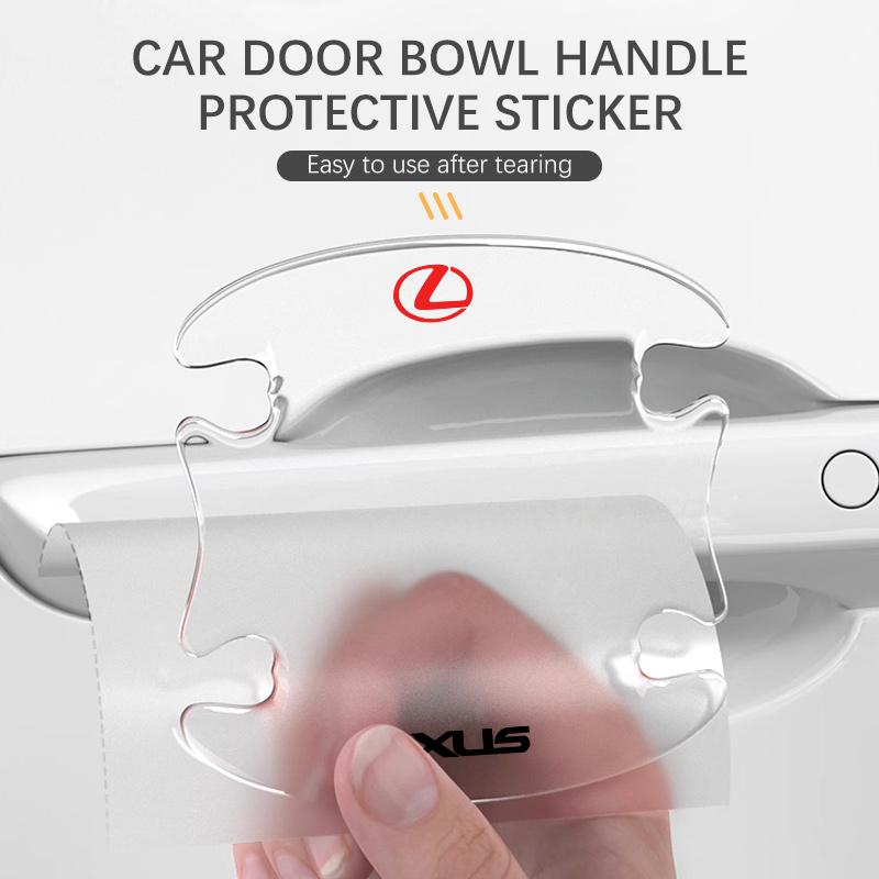 Car Transparent Door Handle Protection Exterior Styling Door Bowl Stickers For Lexus RX ES GX LS LX IS GS RC UX IS250 ES300 350 AEG1