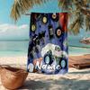 Custom Name Ultra-Soft Beach Towel with Truck Theme,Ideal for Pool - Camping, Diving - Perfect Travel Essential, Vibrant Beach Towel.