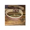 Genuine Leather Dog Collar Medium Large Dogs Solid Color Adjustable Pet Neck