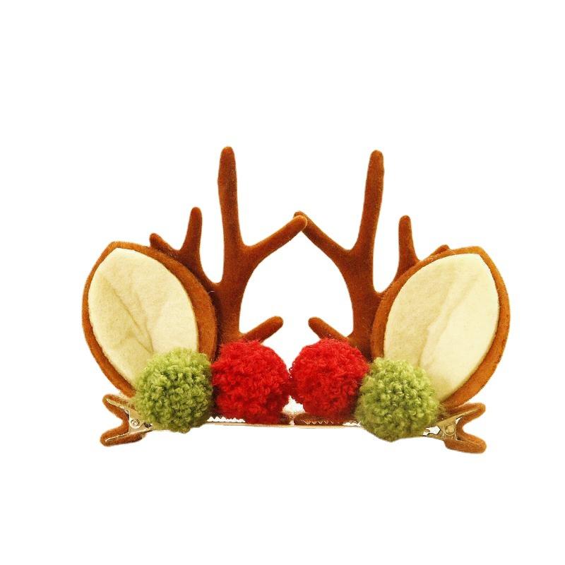 Christmas Reindeer Antler Hair Clips, Festive Deer Horn Headwear for Holiday Parties