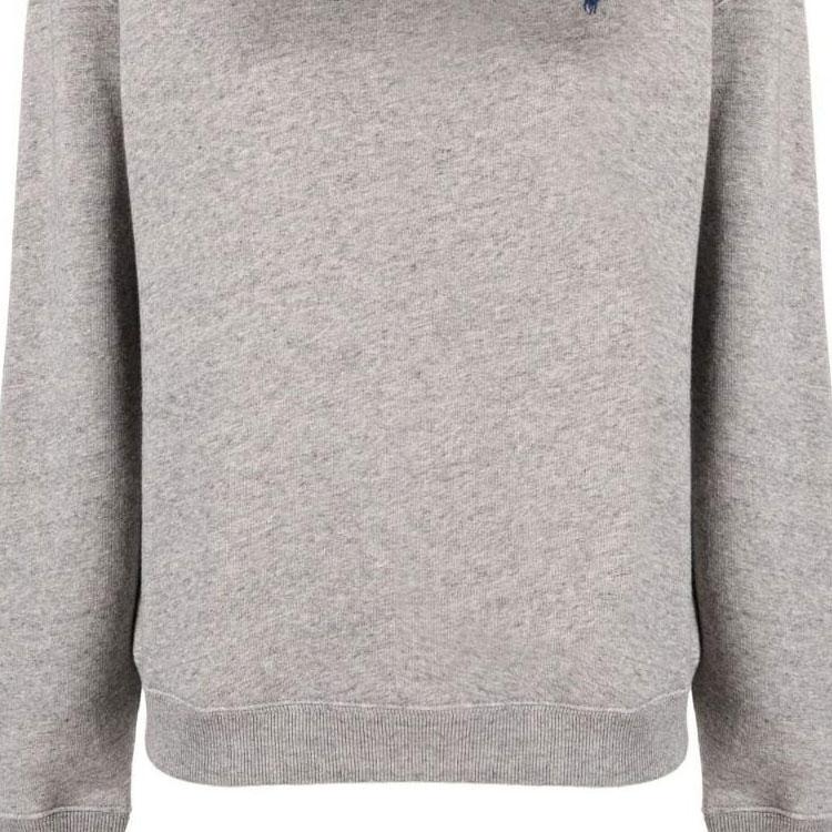 Polo Ralph Lauren Ss23 Logo Print Crewneck Sweatshirt Women Sweatshirt Gray 211891557-004