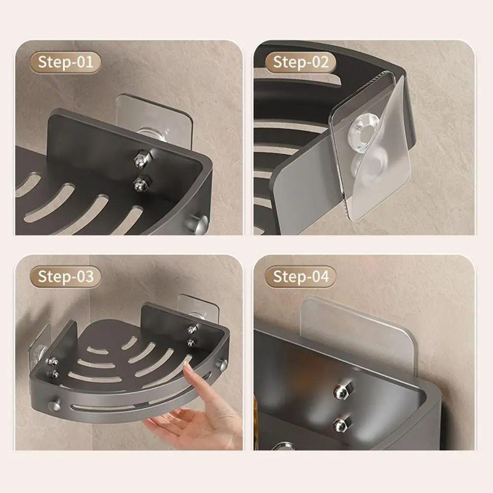 1/2/3 Stück lochfreies Küchenregal Dreieckiges Badezimmer-Eckregal Langlebige Badezimmerregale