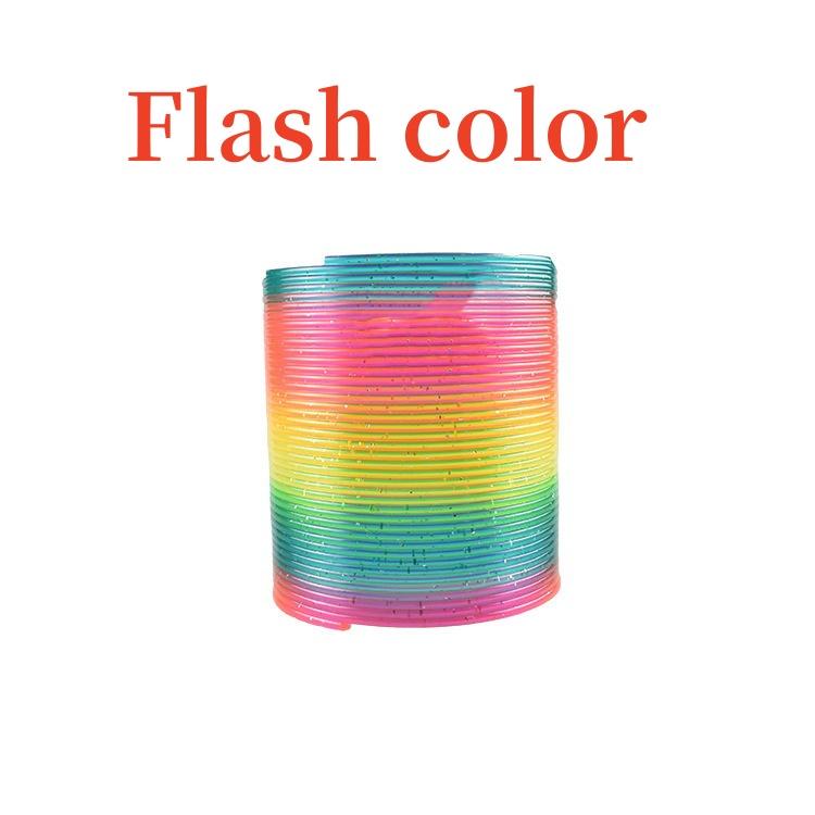 Rainbow Bounce Loop Folding Toy Material Spring Loop Children's Creative Magic Party Children's Hand Eye Coordination