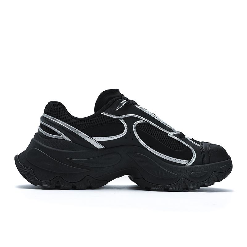 FILA SOFIA 4 Abrasion Resistant Height Increasing Low top Chunky Sneakers Women's Black White F12W521114FBK