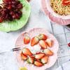 Housoutil Ceramic Rabbit Plates, Easter Cabbage Plate, Green Easter Serving Tray for Dessert Fruit Salad Snacks