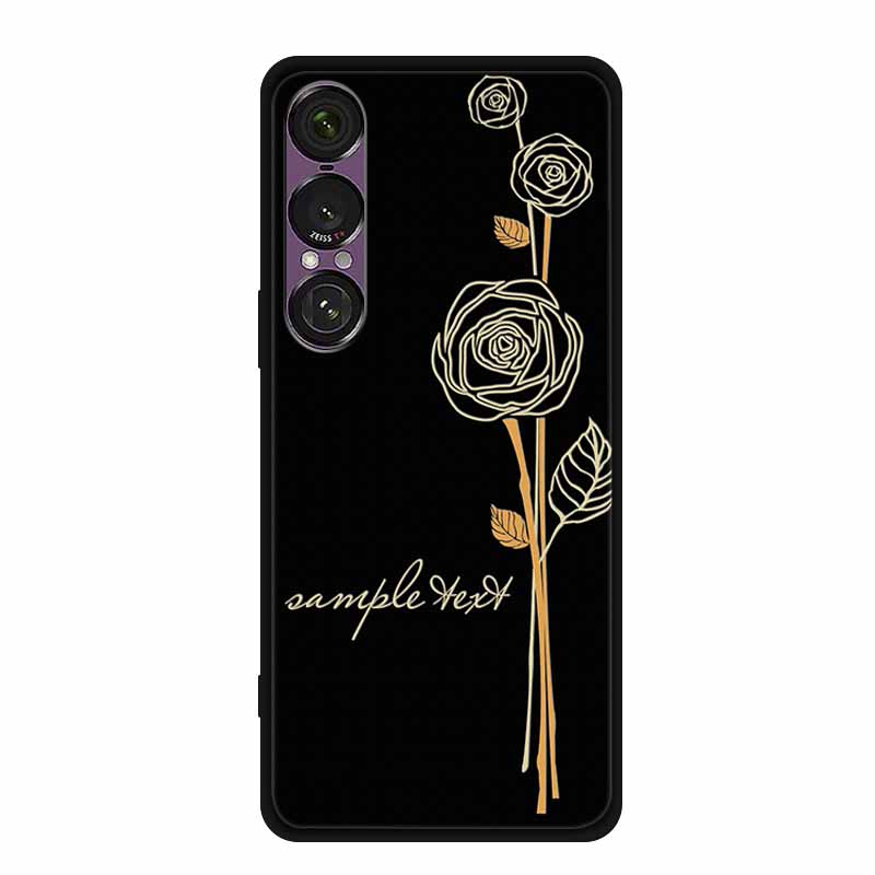 3D Emboss Case For Sony Xperia 1 VII 5G Case Flowers TPU Soft Silicone Back Cover For Sony Xperia 1 VII 2025 Phone Case XQ-FS54