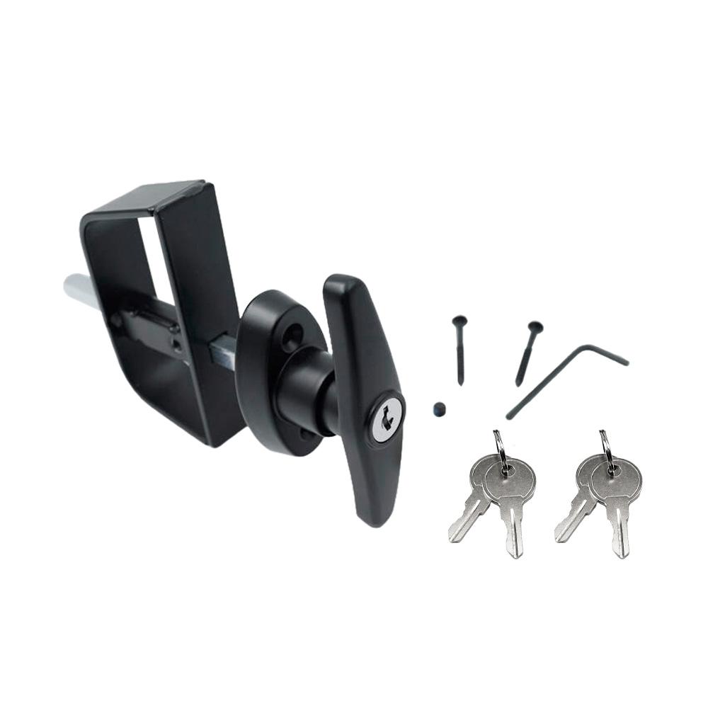 Shed Door Latch T-Handle Lock Kit with 2 Keys 5-1/2"" Door Lock for Playhouses Chicken Coops Camper
