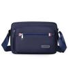 Casual Nylon Men Crossbody Bags Oxford Cloth 4 Zippers Shoulder Bag Rectangle Black Brown Blue Green Man Handbags Unisex