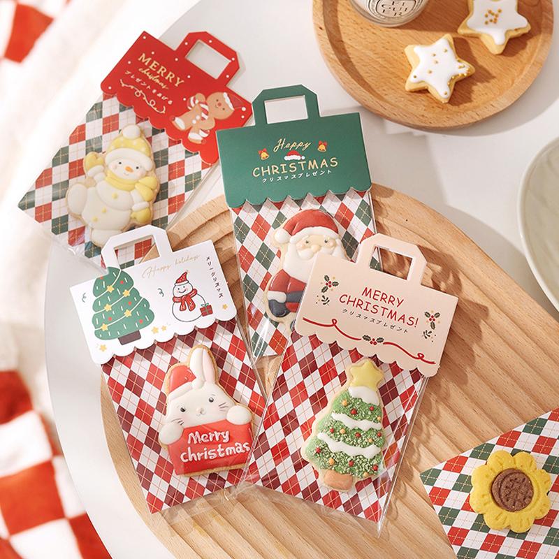 Christmas Creative Snack Packaging Bag Header Festive Bag Exquisite Cardboard