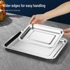 Food Grade 304 Stainless Steel Rectangular Shallow Tray