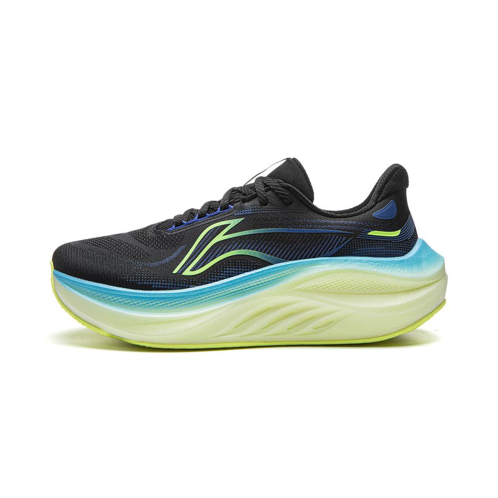 Li Ning Relax 2 Cushioning Slip Resistant Abrasion Resistant Breathable Low Top Running Shoes Men's Black ARSW129-4