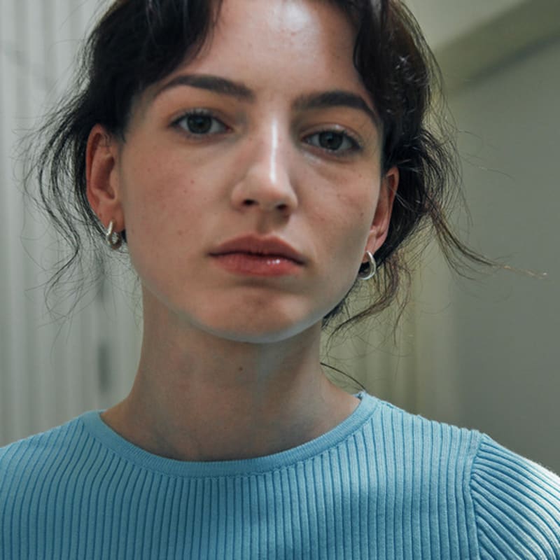 verte [925 silver] Deux.silver.220 / vague earring (silver)