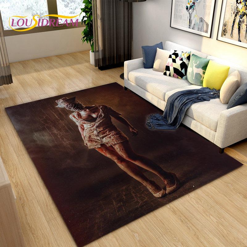Silent Hill Horrorfilm Game Gamer Vloerkleed, Tapijt voor Woonkamer Slaapkamer Bank Deurmat Decoratie, Kinderen Antislip Vloermat