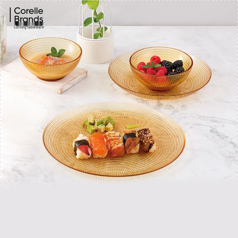 Corning Visions Crystal Dot Glass Dinnerware Set