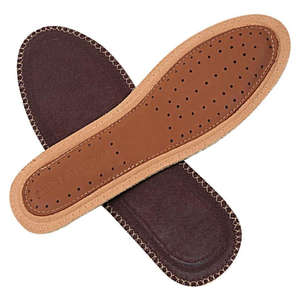 2pairs Bamboo Charcoal Insoles Leather for Shoes Sweat Absorption Damping Shoe Pads Comfort Insoles