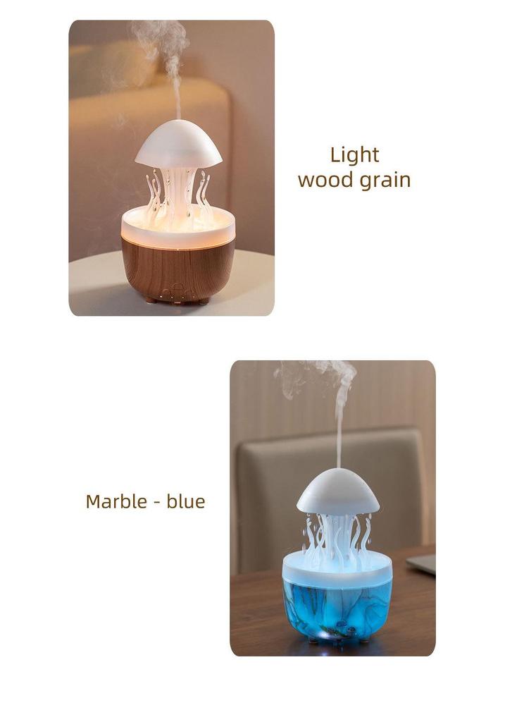 Remote-Controlled Rotating Jellyfish Light Humidifier & Essential Oil Diffuser with Seven-Color LED