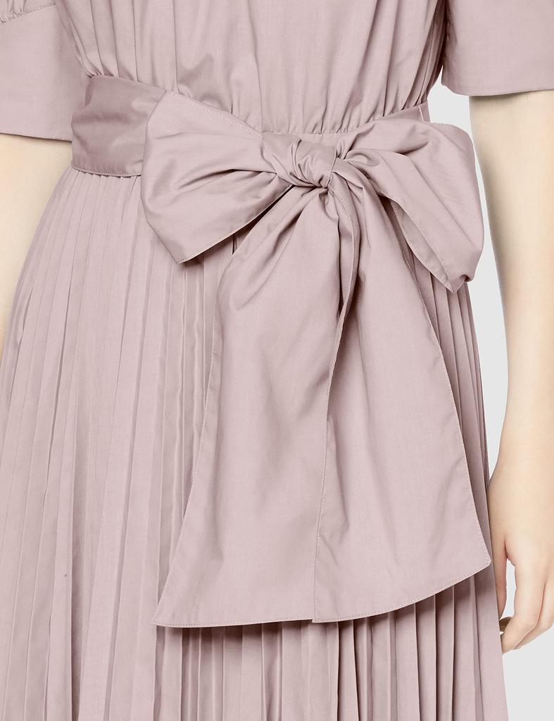 Snidel Sustaina Bowtie Shirt Dress SWFO231085 BEG 0 Women's